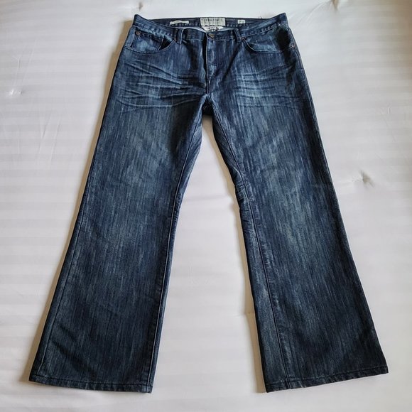 Men's Ecko Unltd Bootcut Size 38 Hang Em High Blue Jeans. Great Condition. - Picture 2 of 16